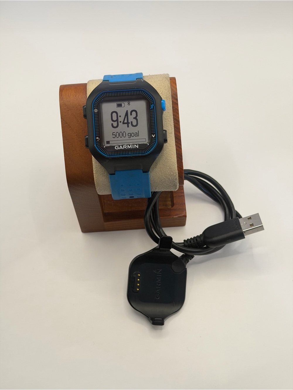 Garmin Forerunner 25 Large, Tested, Charger Included, Blue & Black, Smart Watch